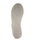 Outsole of yellow Cloud Aika women's sneaker showing flexible, cushioned sole with circular grip pattern for all-day comfort.