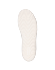 White outsole with wave tread pattern and Remonte logo on heel.