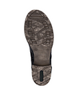 Tan light treaded outsole with green Remonte logo on heel.