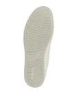 Bottom view of Women's Remonte D0J01 sneaker outsole designed for traction and shock absorption with a flexible rubber grip.