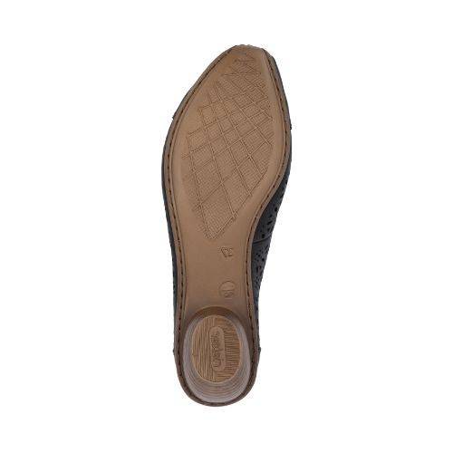 Light treaded outsole with Rieker logo on heel.