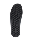 Black diamond shape treaded outsole with rieker logo on heel