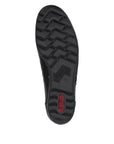 Black light treaded ballet flat outsole with Rieker logo on heel