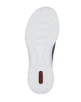 White rubber outsole with light tread and red Rieker logo on heel.
