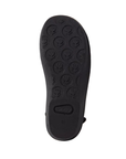 Black light treaded outsole with flower pattern tread and Wolky logo in heel.