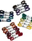 Assorted Beeswax Coated Round Shoe Laces in multiple vibrant colors, durable and designed to stay tied longer for stylish footwear.