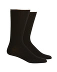 McGregor Men's Non-Elastic Wool Socks in black, crew length and solid design, ideal for improved circulation and all-day comfort.