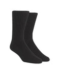 Pair of black cotton crew socks