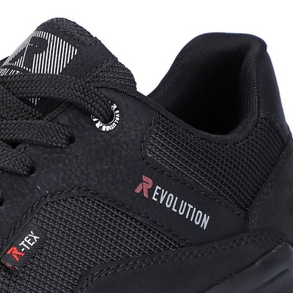 Black R-Evolution by Rieker lace up sneaker .