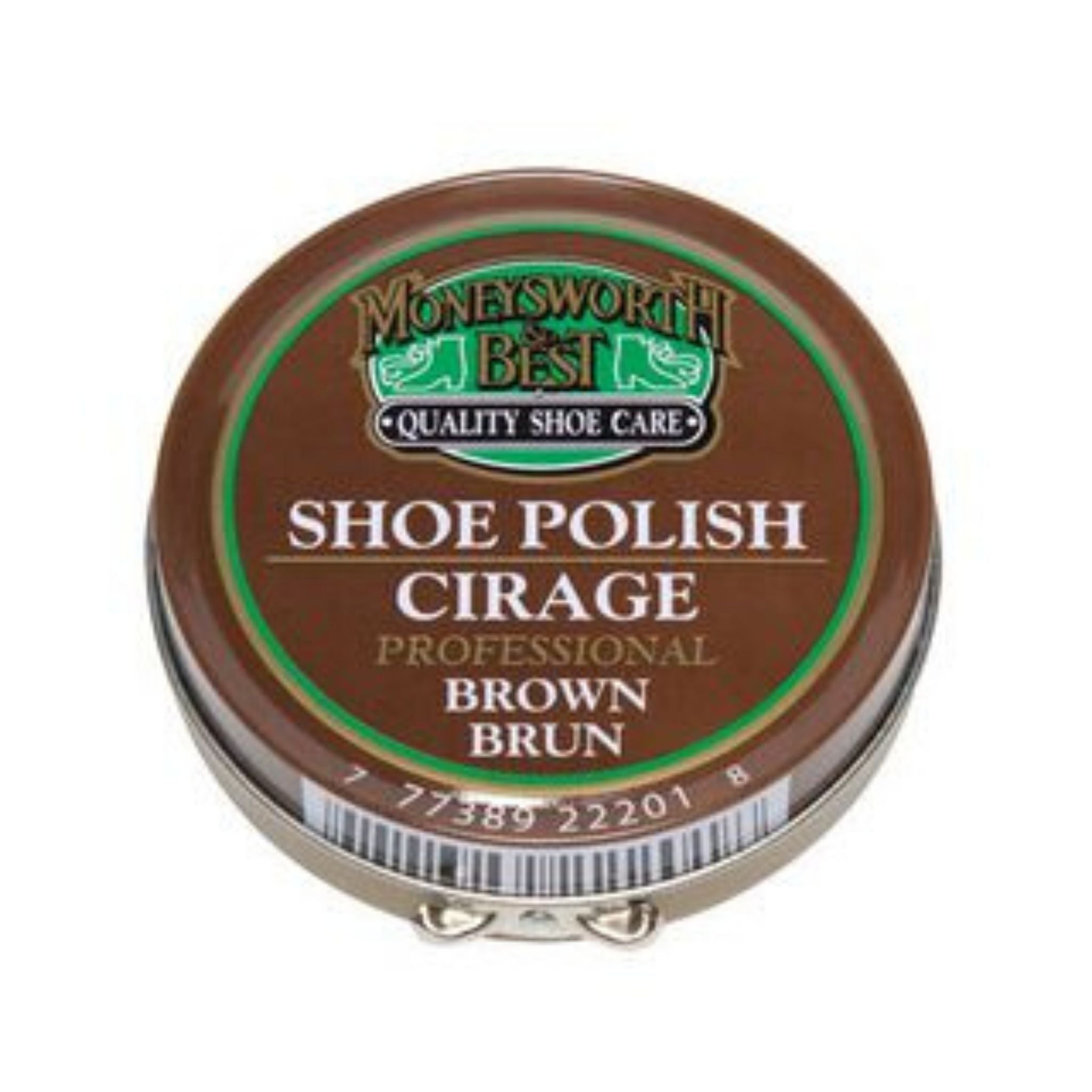 Brown tin for brown shoe polish
