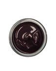 Burgundy shoe cream polish in clear jar
