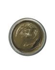 Olive Green shoe cream polish in clear jar