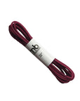 Maroon Beeswax Coated Round Shoe Lace, 32-inch long-lasting cotton lace designed to stay tied and add bold color to shoes.