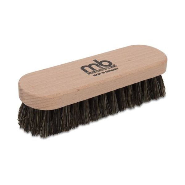 Compact Moneysworth And Best Shine Brush - Travel Sized with wooden handle and soft bristles, perfect for on-the-go shoe care and polishing.
