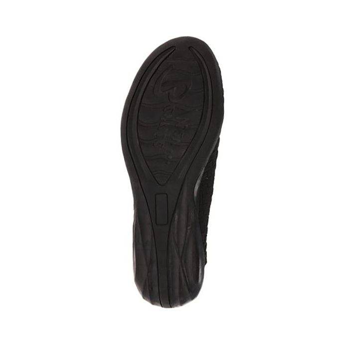 Bottom view of black Bernie Mev Catwalk Ballet Flat outsole with textured grip for traction and flexible movement.