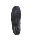 Black outsole of the Stevie boot, textured for better tread. Featuring Blondo branding.