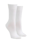 Women's McGregor solid cotton socks in white, crafted from soft combed cotton with a ribbed top and reinforced heel and toe for lasting wear.