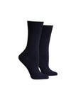 Women's McGregor solid cotton socks in black, designed with a comfortable fit, reinforced heel and toe, ideal for casual or work outfits.