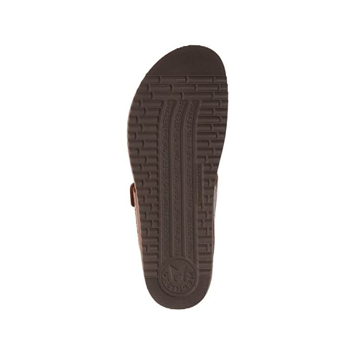 Bottom sole view of Women's Mephisto Helen Thong Footbed Sandal showing textured rubber outsole for grip and durability.