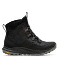 Side view of Women Merrell Antora 3 Thermo Sneaker Boot showcasing insulated ankle design and Vibram outsole.