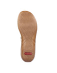 Outsole view of Rieker 60885 Slide Sandals featuring textured grip and flexible rubber sole for enhanced traction.