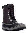 Men's Sorel 1964 CVS Waterproof Boot in black with lace-up front and seam-sealed nylon upper, ideal for winter weather protection.