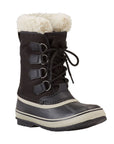 Black Women's Sorel Winter Carnival Waterproof Boot with lace-up front and insulated lining, perfect for snowy and wet winter conditions.