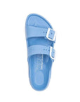 Top view of blue Chatham EVA Sandal - Viking Comfort featuring soft EVA footbed and two adjustable white buckle straps.