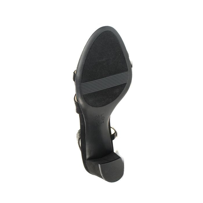 Outsole view of black Naturalizer Vanessa 2 Sling-Back Sandal with textured sole for enhanced grip and comfort.