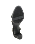 Outsole view of black Naturalizer Vanessa 2 Sling-Back Sandal with textured sole for enhanced grip and comfort.