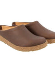 A pair of Phillip clogs in brown.