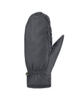 Dark grey Auclair Kiva Moccasin Fingermitts for women featuring sheepskin leather exterior and cozy fleece lining for winter use.