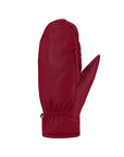 Women's Auclair Kiva Moccasin Fingermitts in burgundy sheepskin leather, fleece-lined and insulated for cold weather protection.