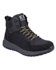 Men's R-Evolution U0170 Sneaker Boot in black with waterproof upper and rugged sole, ideal for winter wear and outdoor comfort.