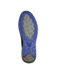 Outsole of navy All Rounder Rake Off-Tex men's sneaker featuring durable rubber tread for traction and stability on various surfaces.