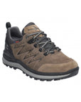 Men's All Rounder by Mephisto Rake Off-Tex Sneaker in brown with waterproof suede, lace-up front, and supportive hiking-style sole.