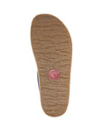 Textured brown rubber outsole with red Haflinger logo in the center.