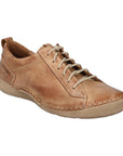 Fergey 56 Sneaker in Cognac. Brown leather upper with beige laces and beige outsole.