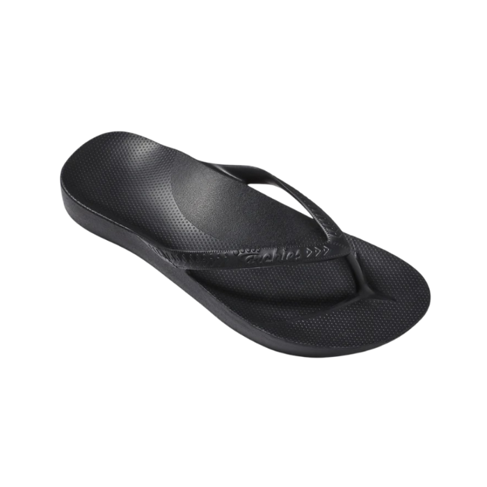 Black foam toe thong sandal.