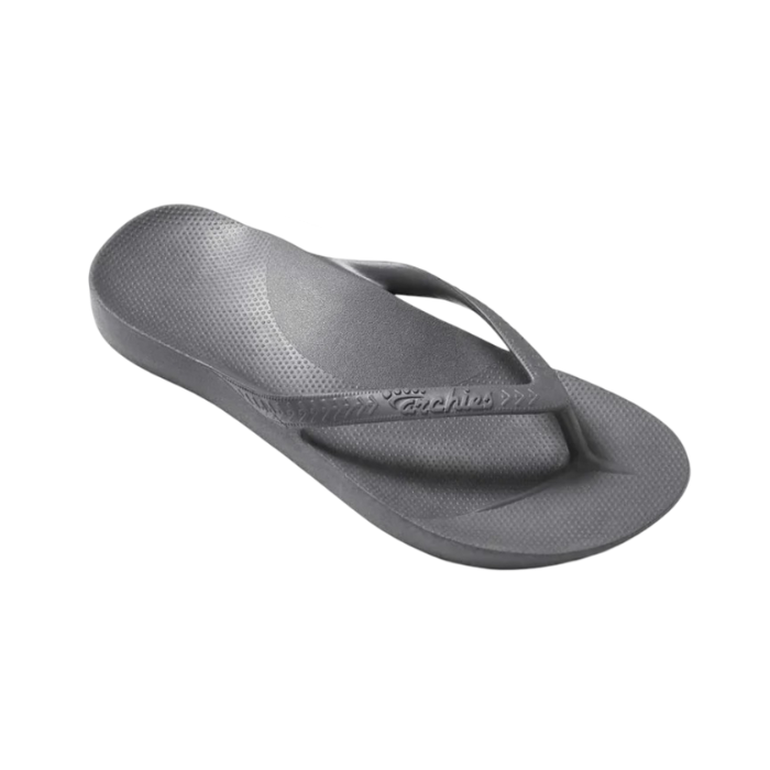 Grey foam toe thong sandal.