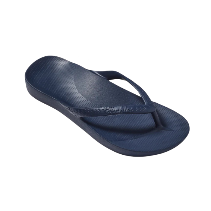 Navy foam toe thong sandal.
