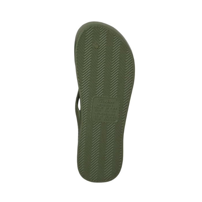 Light treaded foam outsole of thong sandal.