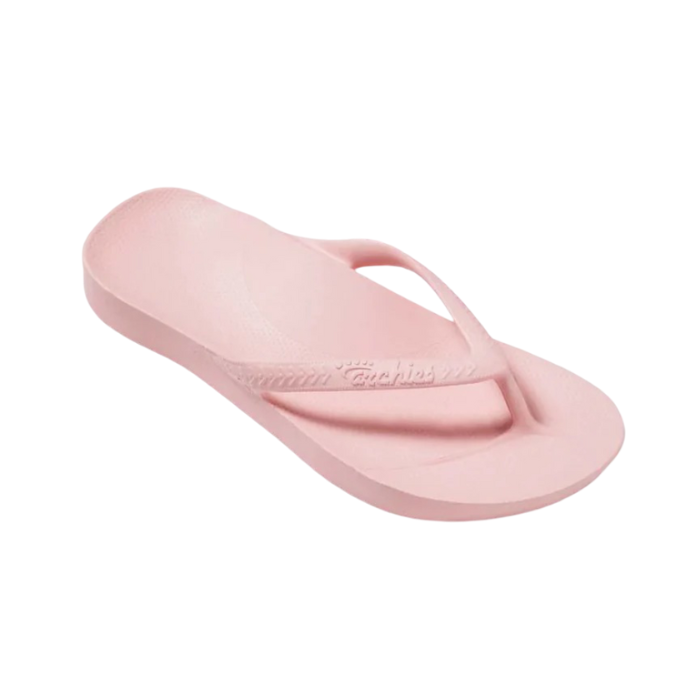 Pink flip-flop sandal on a white background