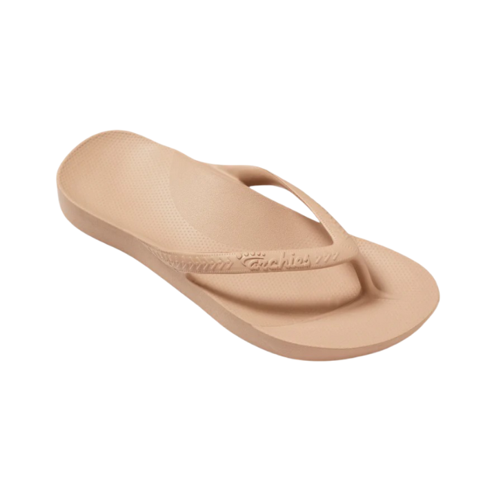Beige sandal on a white background