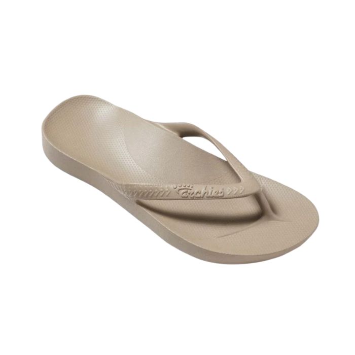 Beige sandal on a white background