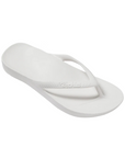 White sandal with Archies brand logo on a white background