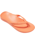 Orange flip-flop Archies sandal on a white background