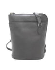 Grey bucket bag by Derek Alexander with an adjustable shoulder strap