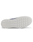 White light treaded outsole with Ecco logo stamped in middle.