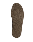  Brown light treaded outsole with Mephisto logo at ball of foot.